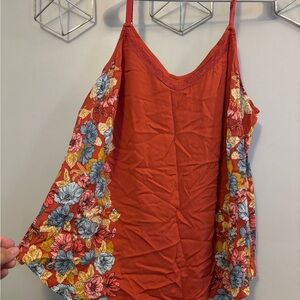 Floral Print Orange Camisole